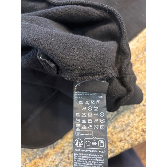 AllSaints Turin Cygnet Sweatshirt Black Organic Cotton Tiger Graphic Womens M - Picture 8 of 8